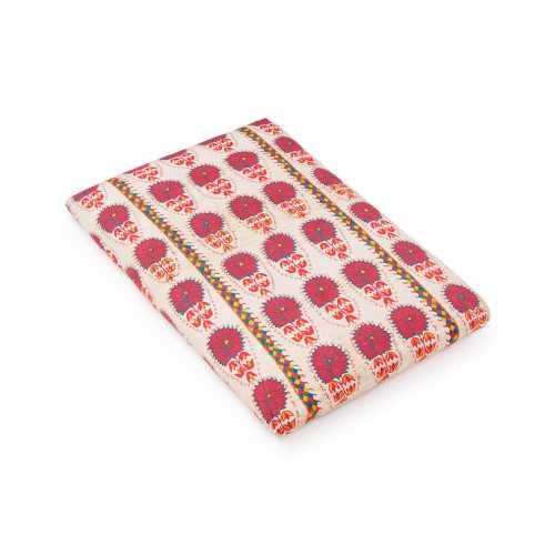 Fuchsia Daisy Suzani Crib Sheet