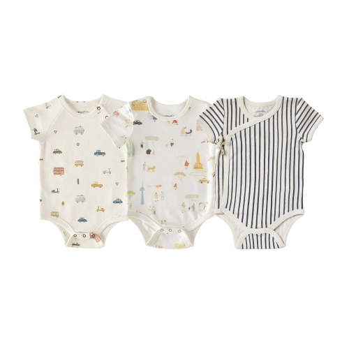 Short-Sleeve One-Piece 3 - Pack -- 3-6 Months