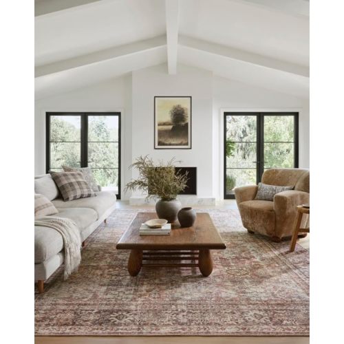 Loloi Amber Lewis Georgie Collection GER-06 Bordeaux/Antique 5'-0" x 7'-6", .19" Pile Height, Area Rug