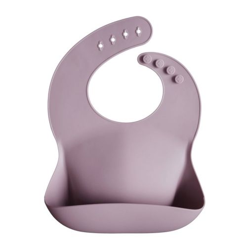 Mushie Silicone Baby Bib, Color: Pale Mauve