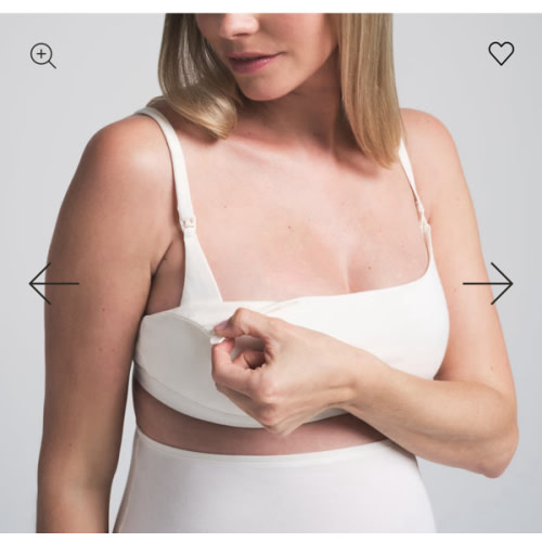 COTTON JERSEY MATERNITY NURSING SCOOP BRALETTE | MARBLE