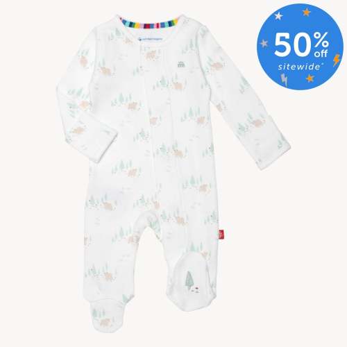 babe in the woods organic cotton magnetic parents favorite footie – Magnetic Me