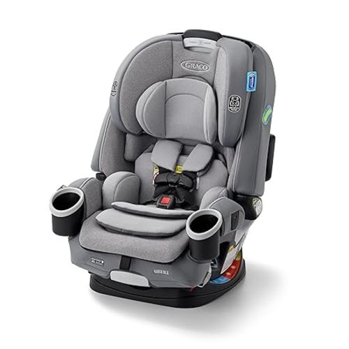 Graco 4Ever DLX 4-in-1 Car Seat, Charlie| Infant to Toddler Car Seat, with 10 Years of Use | Rear-Facing, Forward-Facing and Booster Modes | Safe, Comfortable and Convenient