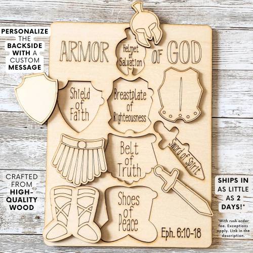 Armor Of God Puzzle, Bible Lesson for kid, Christian Toys Kids Activity, Sunday School Game, Bible Games for Kid, Christian Gifts For Kids