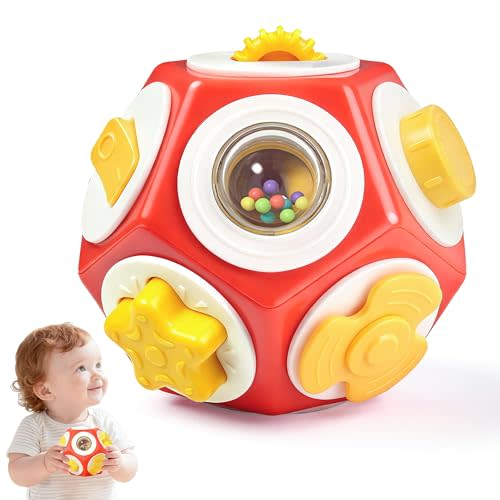 Chilvil Busy Cube Busy Board for 1 Year Old, Montessori Sensory Toys Airplane Car Travel Activities for 12-18 Month Boy Girl Gifts Valentine Day's Gifts for Baby Toddler Easter Basket Stuffer Gift