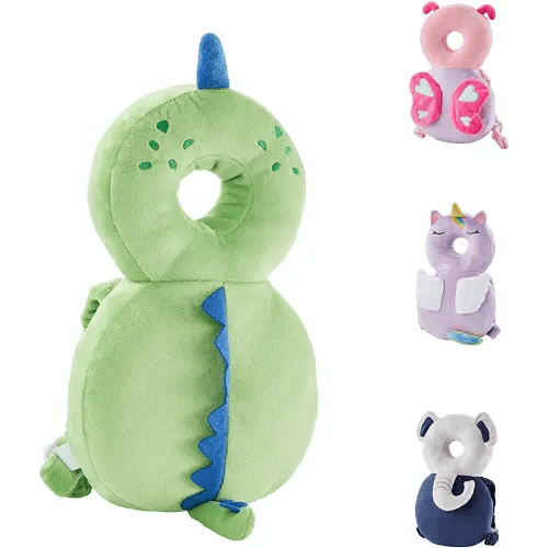 Baby Back Potection Toddler Safety Protector Cushion Pad Toddler Backpack for Crawling Walking Adjustable Back Safety for Boys and Girls(Dinosaur)