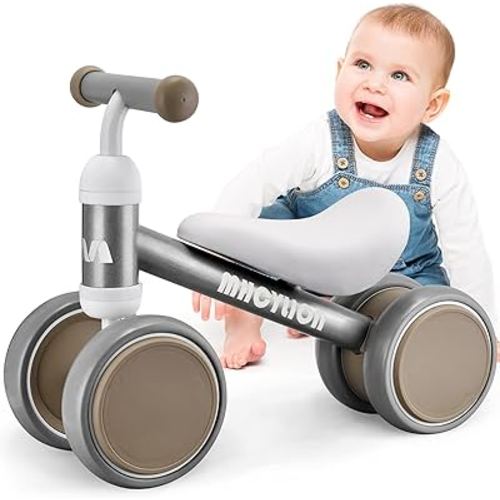 MHCYLION Baby Balance Bike Toys for 1 Year Old Gifts Boys Girls 10-24 Months Kids Toy Toddler Best First Birthday Gift Children Walker No Pedal Infant 4 Wheels Bicycle