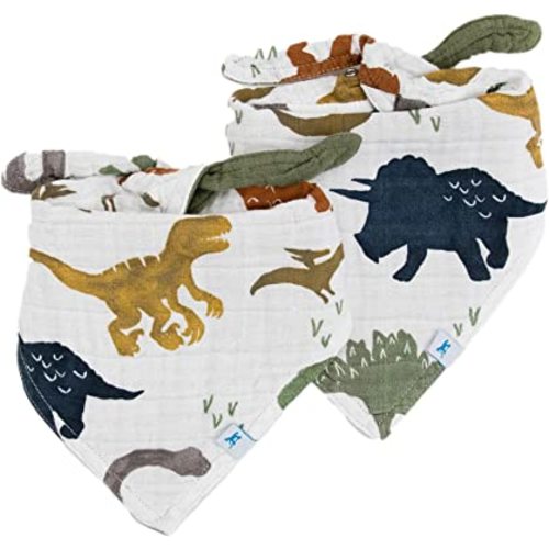 Little Unicorn Cotton Muslin Reversible Bandana Bib 2 Pack