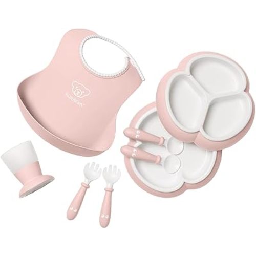 BabyBjörn Dinnerware Set, 8 pcs, Powder Pink