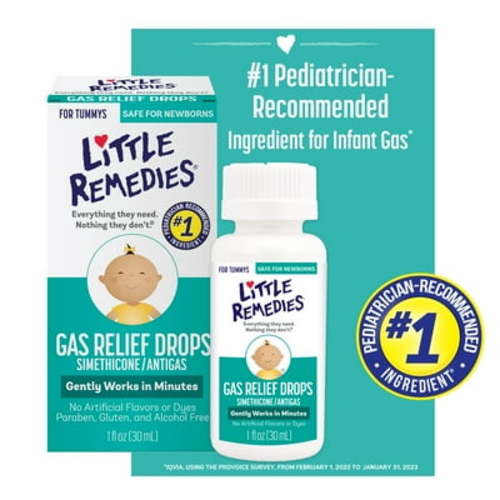 Little Remedies Gas Relief Drops, Natural Berry Flavor, Safe for Newborns, Children's Health 1 fl oz
