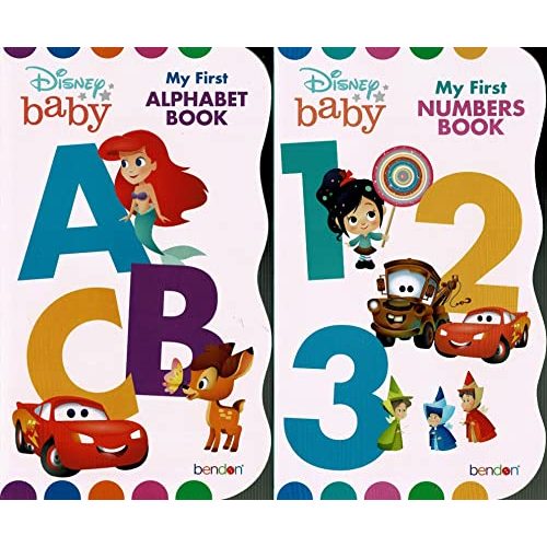 Disney Baby - My First Alphabet & Numbers Books - Children's Board Book (Set of 2 Books)
