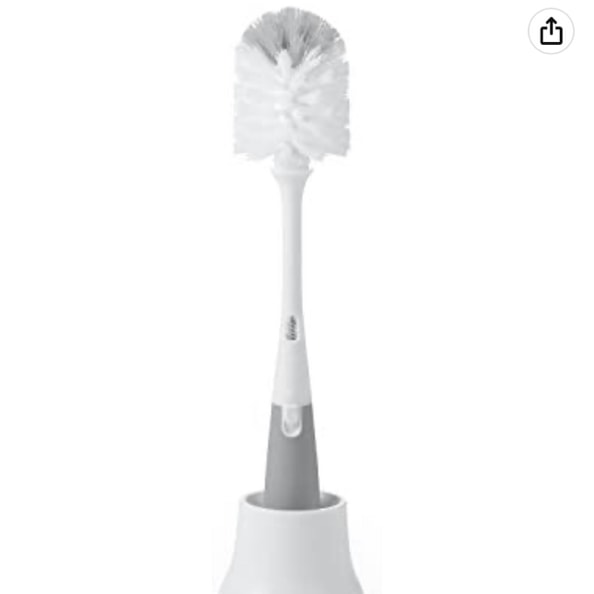 OXO Tot Bottle Brush with Nipple Cleaner and Stand - Gray