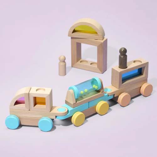 Rainbow Block Train | KiwiCo