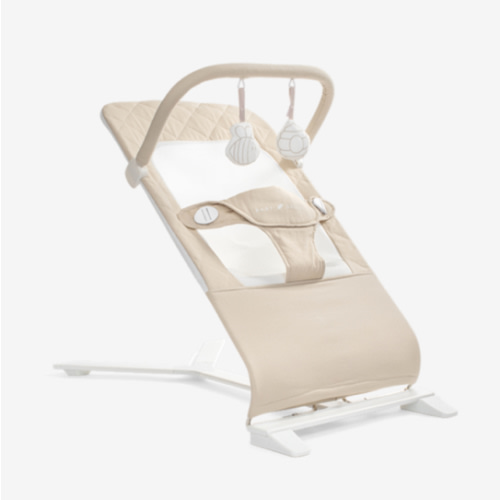 Baby Delight Alpine Deluxe Portable Bouncer, Infant, 0-6 Months, 100% GOTS Certified Cotton Fabrics, Organic Oat