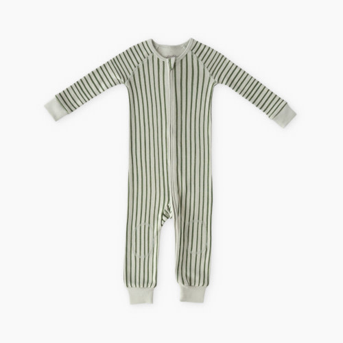Pehr Ribbed Baby Footless Sleeper - Stripes Away Evergreen, 12-18 M