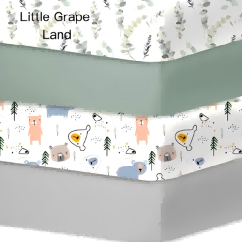 Little Grape Land Crib Sheets for Boys 4 Pack, Extra Soft Microfiber Crib Sheets for Standard Crib and Toddler Mattresses 28"x 52", Pink
