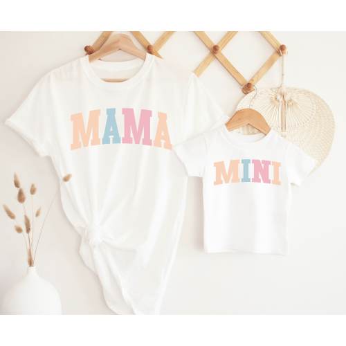 MAMA MINI shirt, Mom Tee, Retro Mama tshirt, Matching Mommy and Me shirt, Mommy and Me Outfits, Mom Daughter shirts Baby Toddler Girl Mom