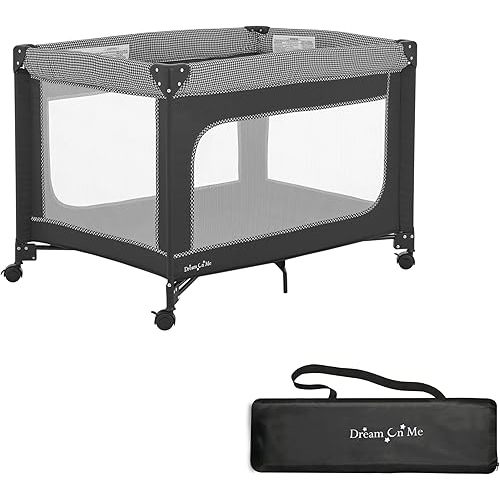 EZGo Portable Playard in Black & White