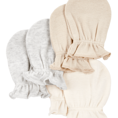 White/Grey/Yellow Baby 3-Pack Mitts | Carter’s Oshkosh Canada