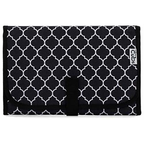 Baby Portable Changing Pad, Diaper Bag, Travel Mat Station, Black Compact