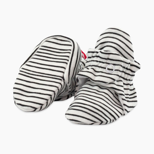 Zutano Organic Cotton Booties - Pencil Stripe, 6-12 Months