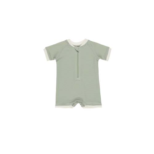 Zip Rashguard One-Piece - Sage | The Baby Cubby