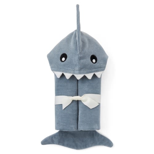 Terry Velour Hooded Shark Towel