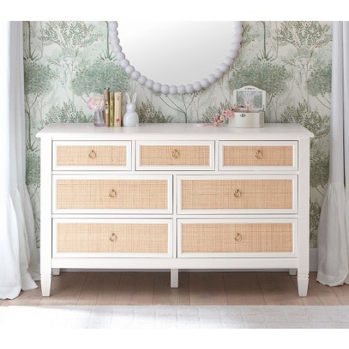 Ava Regency Caned Extra-Wide Dresser (56") | Pottery Barn Kids