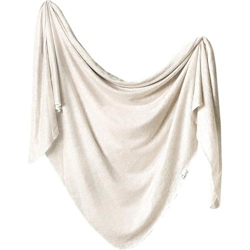 Copper Pearl Baby Swaddle Blanket - Premium Knit Baby Blanket, Large Soft Stretchy Receiving Blankets for Baby Boy and Girl, Swaddles for Newborn, Infant, and Toddler (Oat)