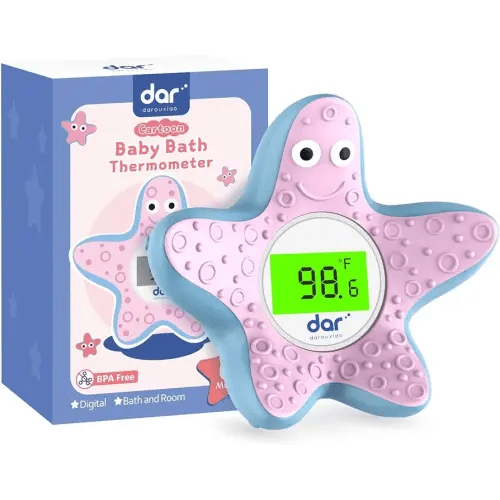 Baby Bath Thermometer, Digital Water Temperature Thermometers with 3 Color Backlit and Temperature Warning, Safety Bath Tube Thermometer Floating Toy for Infant, Toddler