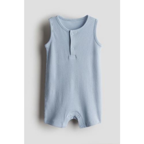 Ribbed Cotton Romper Suit