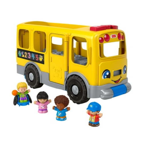 Fisher-Price Little People Big Yellow School Bus, Musical Learning Toy for Kids 1-5 Years