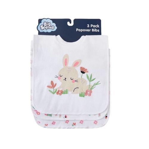 Big Softies Bunny Popover Bibs (Pack of 3)