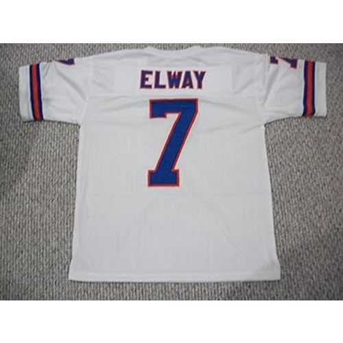 John Elway Jersey #7 Denver Custom Stitched White Football Various Sizes New No Brand/Logos Size S