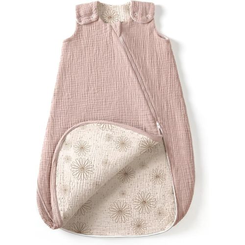 lulumoon Sleep Sack Muslin for Baby: Cotton Wearable Blanket - Soft Lightweight Ideal for Nursery Lounge Nighttime Naptime