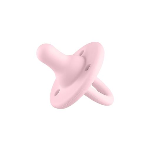 Lee Lee and Me Paci - Blush Color - 100% Medical Grade Silicone Pacifier Breast-Like Nipple Design for Better Latch - Size 0-18 Months