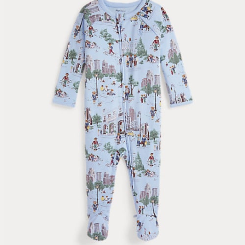 Polo Bear Cotton Footed Coverall