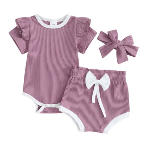 ELOISE Bowtie Ruffle Summer Outfit - Hazel & Bo
