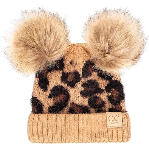 Funky Junque Baby Beanie Hat - Soft Knit Winter Cap with Double Pom Pom - Easter Pastels, Classic Solids, Value Packs