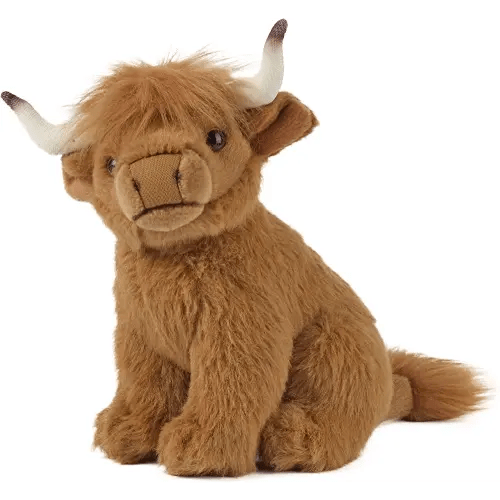 Living Nature Highland Calf, Realistic Soft Cuddly Farm Toy, Naturli Eco-Friendly Plush, 6 Inches