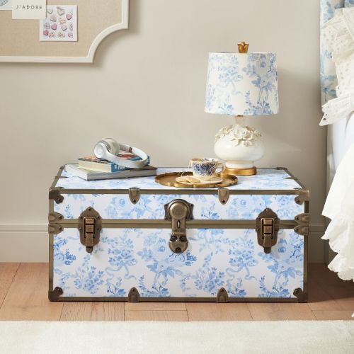 LoveShackFancy Garden Damask: Blue Toy Chest