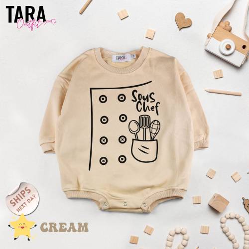 Sous Chef Baby Bodysuit, Cute Future Chef Baby Romper, Sous Chef Baby Clothes, Baby Shower Gift, 2000543
