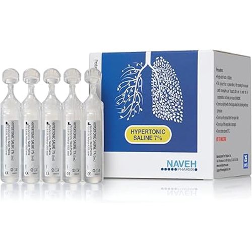 Amazon.com: NAVEH PHARMA RSV 7% | Hypertonic Saline Solution for Nebulizer Machine | Saline Nebulizer for Adults | Clear Lungs & Airways | Inhalation Solution | Nebulizer Diluent | 25 Bullets (0.17 Fl Oz) : Health & Household