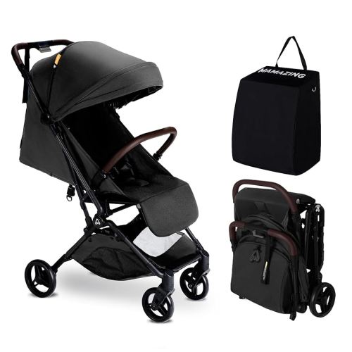 Lightweight Baby Travel Stroller with Carbor Fiber Frame, Compact & Airplane-Friendly, One-Handed Folding Design, 11.6 lbs, Perfect for Toddlers, Jet