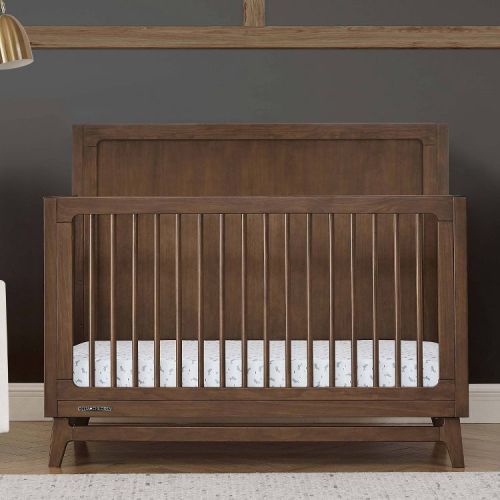 Delta Children Spencer 6-in-1 Convertible Crib - Greenguard Gold Certified - Teak Brown