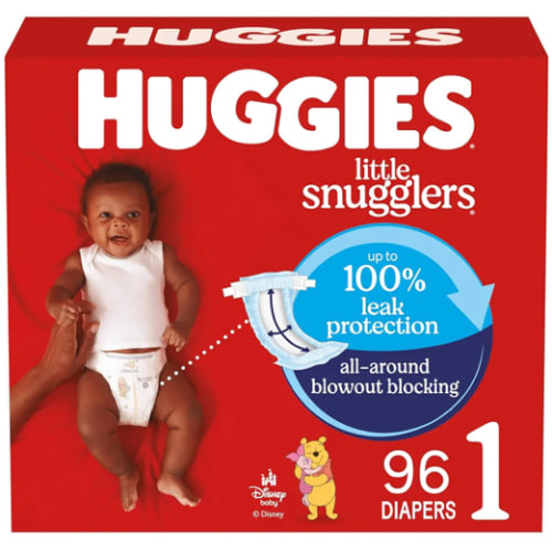 Huggies Little Snugglers Baby Diapers, Size 1, 96 Ct