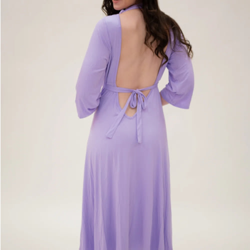 Lila Labor & Postpartum Gown in Lilac