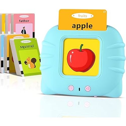 Talking Flash Cards for Toddler 1 2 3 4 Year Old, Toddler Toys Age 2-4, 224 Sight Words Learning Toys, Autism Sensory Toys, Pocket Speech Therapy Toys, Montessori Toys, Gifts for Boys Girls