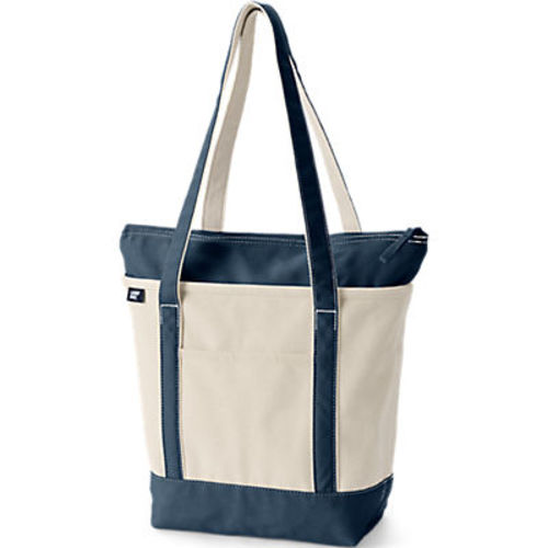 Medium 5 Pocket Open Top Canvas Tote Bag | Lands' End