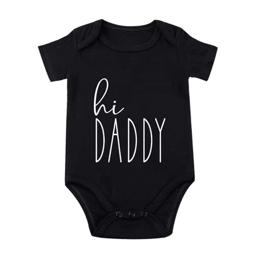 listery infant baby boys girl Hi Daddy Onesie Pregnancy Announcement hi Daddy Bodysuit